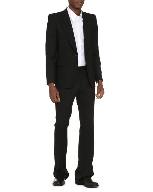 Saint Laurent Black Single Breasted Striped Tailored Blazer for men