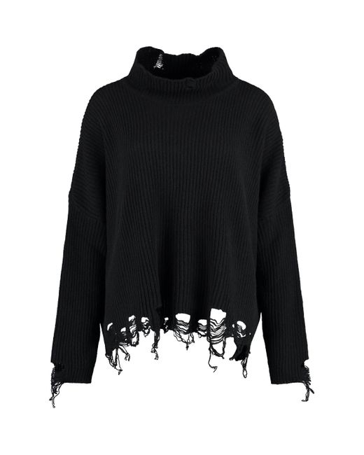 Pinko Black Chitone Turtleneck Sweater