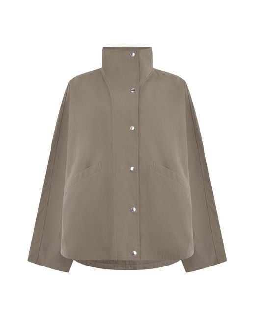 Totême Brown Windbreaker Parachute Jacket Made Of Fabric