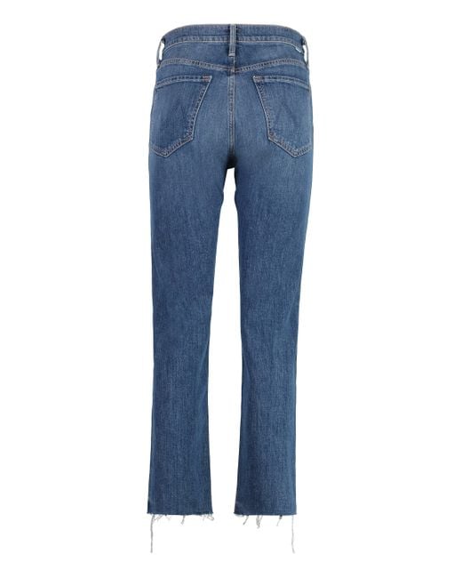 Mother Blue The Tomcat Cropped Skinny Jeans