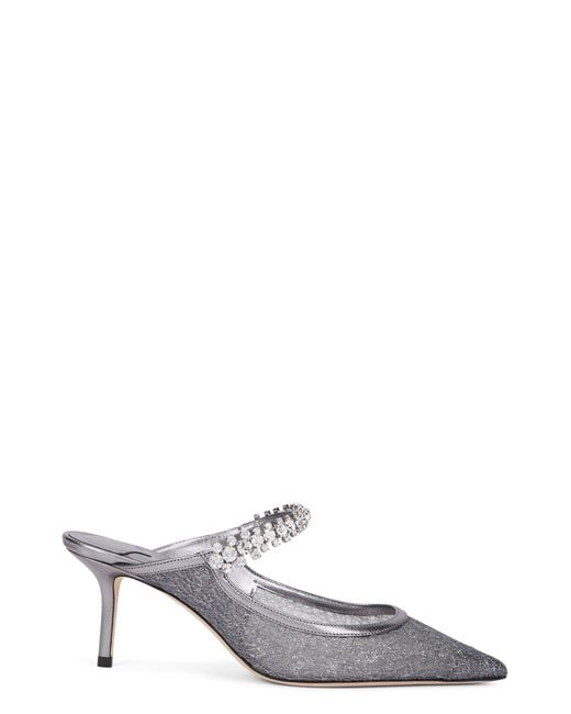 Jimmy Choo White Pointed Kitten Heel Shoe