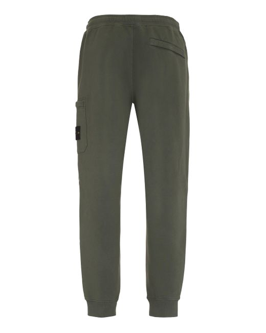 Stone Island Green Cotton Track-Pants for men