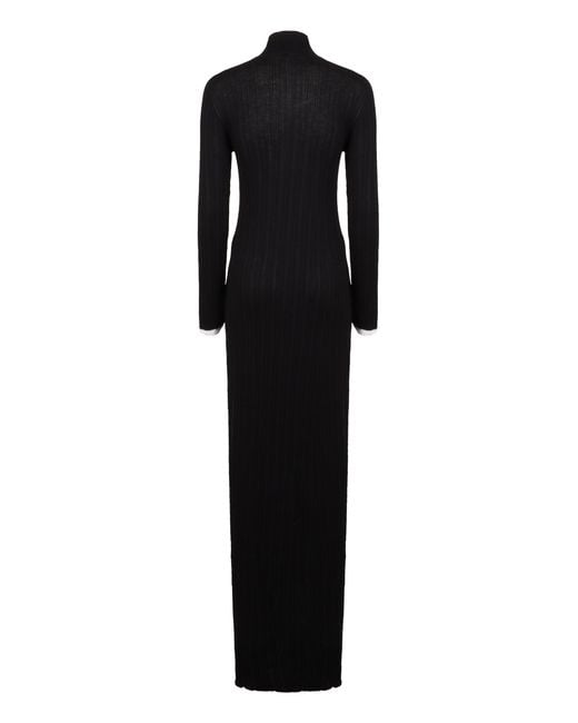 GIUSEPPE DI MORABITO Black Knitted Long Dress