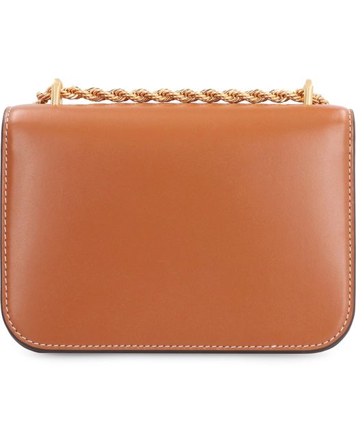 Tory Burch Orange Eleanor Mini Leather Shoulder Bag