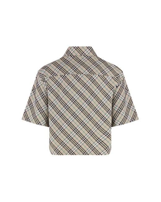 Burberry Gray Regular Checks Shirt