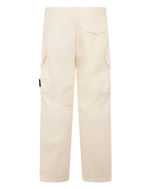 Stone Island Natural Loose Pants With Pockets for men