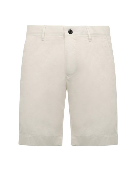 Slowear White Cotton Bermuda for men