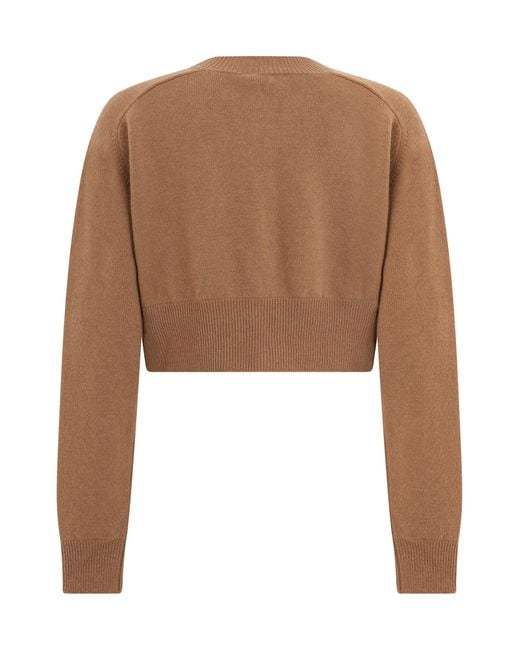 Elisabetta Franchi Brown Cropped Cardigan
