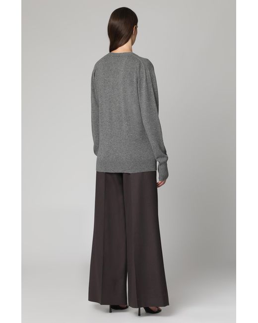 Jil Sander Gray Cashmere Cardigan