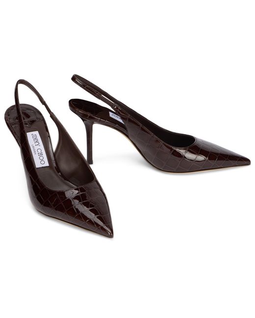 Jimmy Choo Brown Décolleté Love Sling Back 85