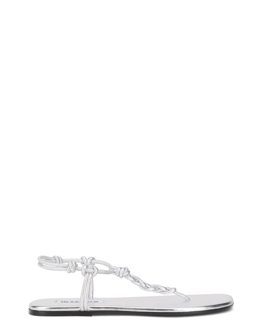 Jil Sander White Sandals With Flat Soles
