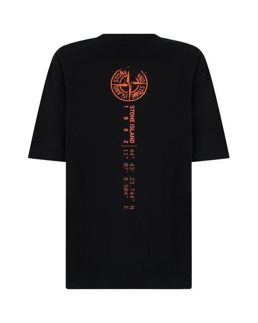 Stone Island Black T-Shirt With Logo for men