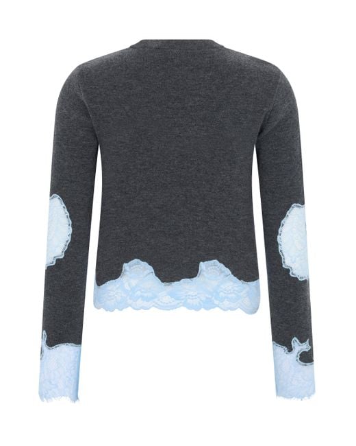 Self-Portrait Black Wool Blend Sweater