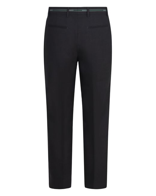 Gucci Blue Classic Wool Trousers for men