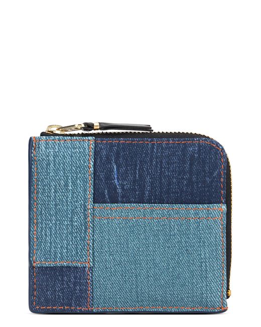 Comme des Garçons Blue Compact Wallet With Zip