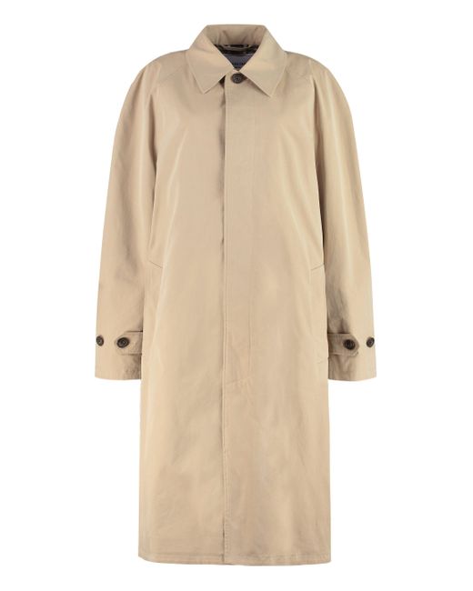 Balenciaga Cotton Gabardine Carcoat in Natural | Lyst