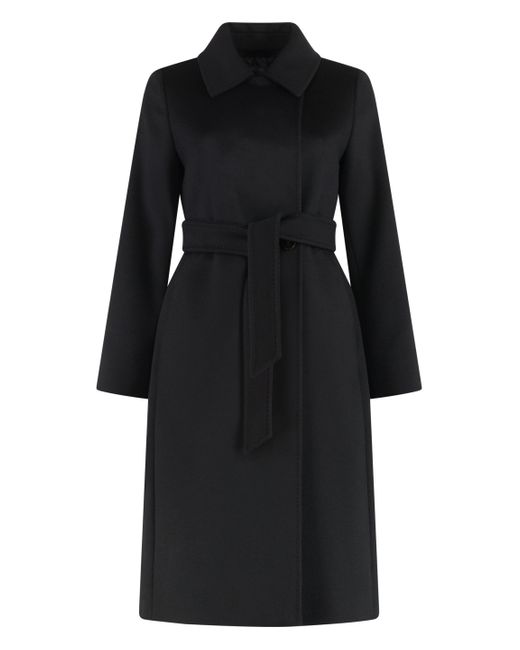 Max Mara Black Bcollage Double-Breasted Coat