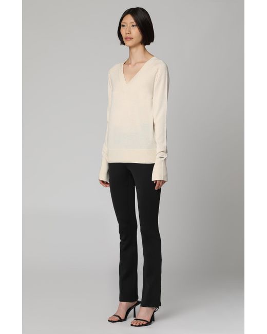 Calvin Klein Natural Wool V-Neck Sweater