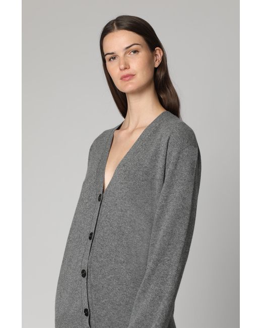 Jil Sander Gray Cashmere Cardigan