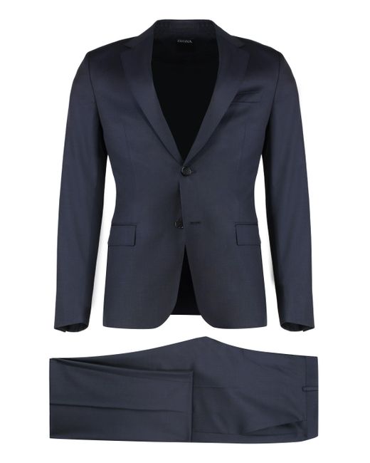 Completo a due pezzi in lana di Zegna in Blue da Uomo