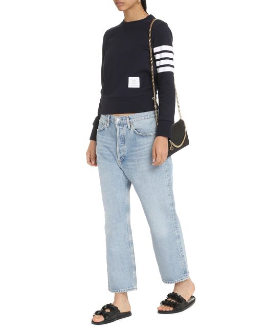 Thom Browne Blue Classic Loopback 4 Bar Sweatshirt