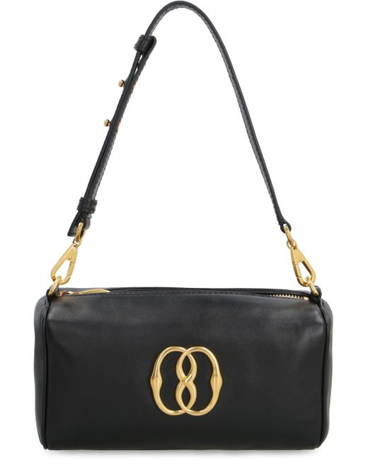 Bally Black Emblem Rox Leather Shoulder Bag