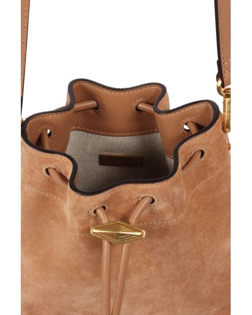 Jimmy Choo White Bon Bon Mini Bucket Bag