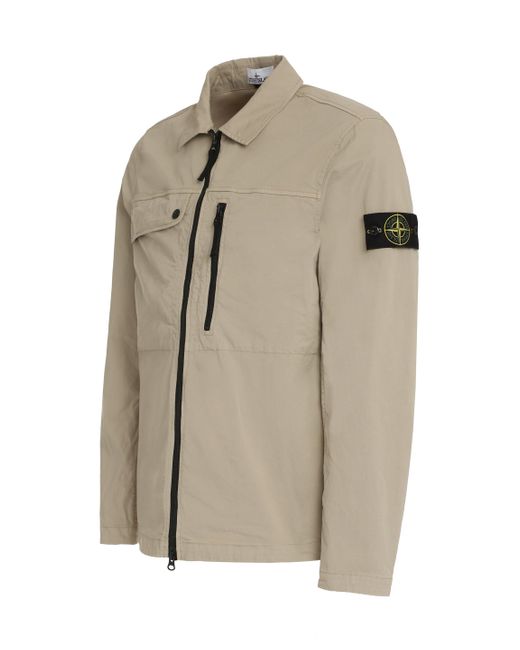 Stone Island Natural Unlined Cotton Jacket for men