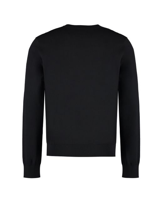 Maglione in cotone con scollo a V di DSquared² in Black da Uomo