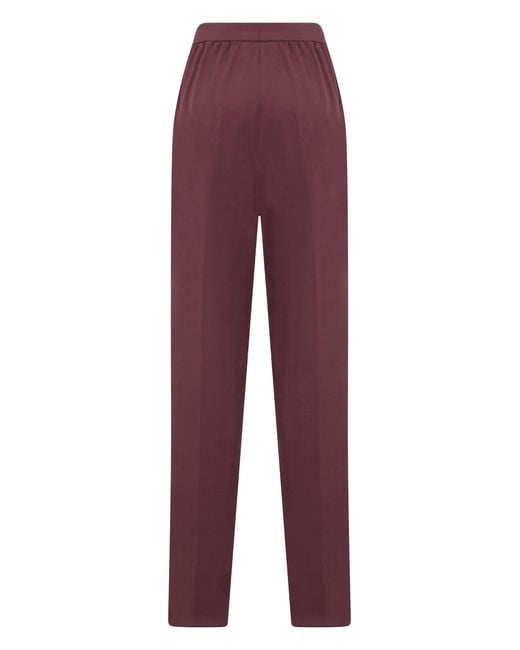 Saint Laurent Purple Tailored Silk Pants