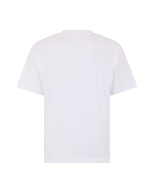 New Balance White Cotton T-Shirt With Logo for men