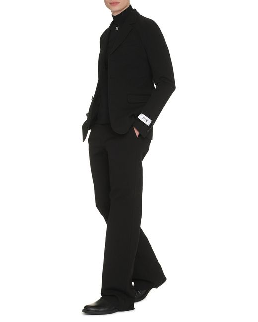 Dolce & Gabbana Black Cotton Blend Single-Breast Jacket For for men