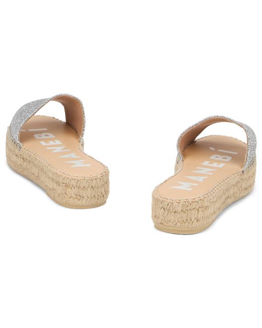 Manebí White Ciabatta Platform With Strap