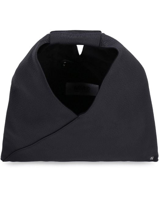 MM6 by Maison Margiela Black Japanese Grainy Leather Handbag