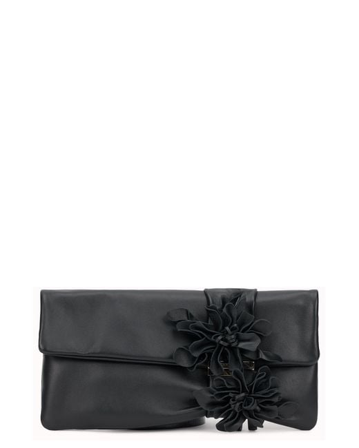 Jimmy Choo Gray Leather Clutch