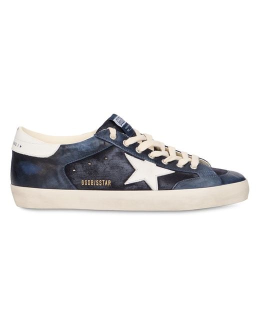 Golden Goose Deluxe Brand Blue Leather Sneakers for men