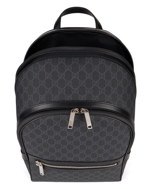 Gucci Black Medium Backpack Gg Supreme for men