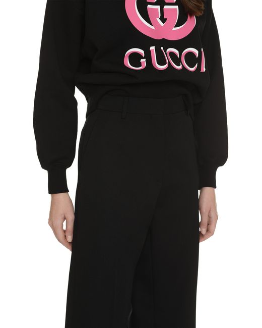 Valentino Garavani Black Wool Tailored Trousers