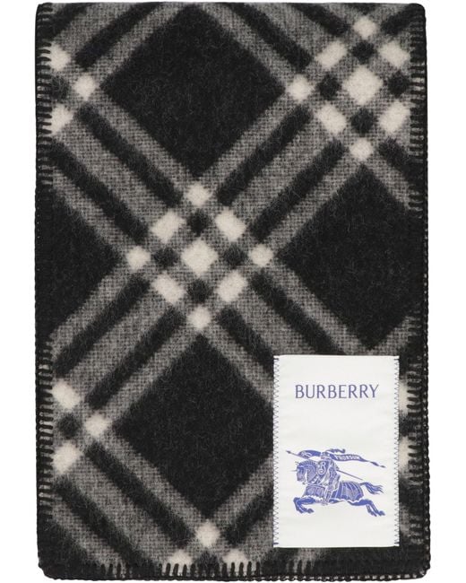 Burberry Black Wool Scarf