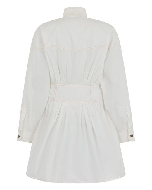Versace White Dress With Buttons