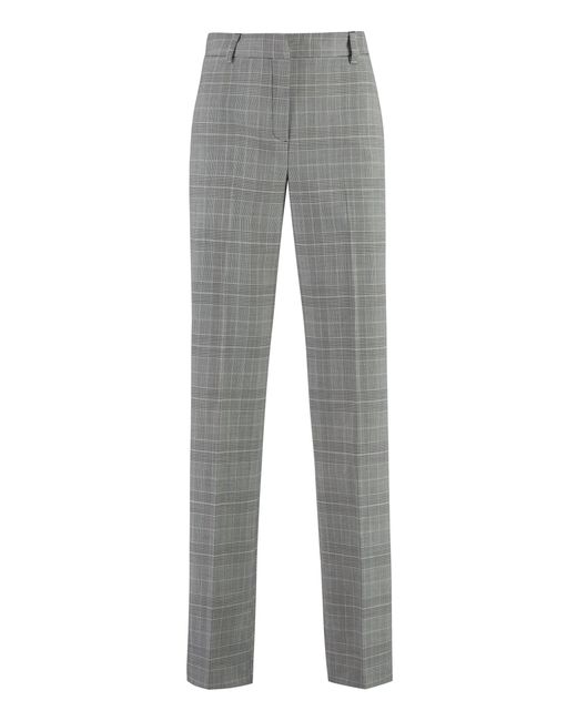 PT01 Gray Prince-Of-Wales Checked Trousers