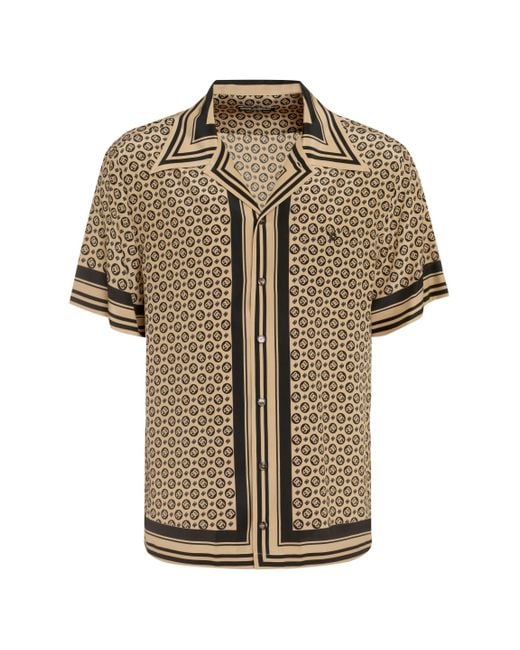 Dolce & Gabbana Brown Hawaii Printed Crêpe De Chine Shirt for men