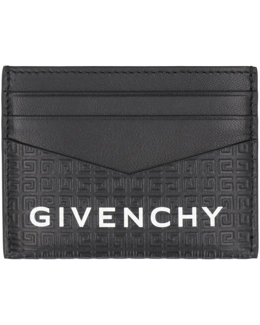 Portacarte Micro 4G in pelle di Givenchy in Gray da Uomo