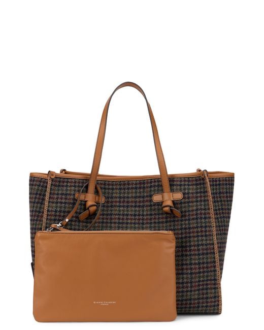 Gianni Chiarini Brown Tote Bag With Included Pouch