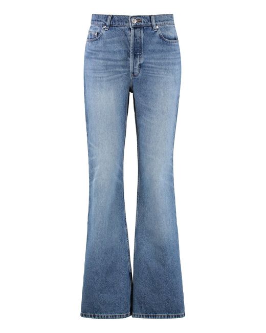 A.P.C. Blue Romy High-rise Flared Jeans