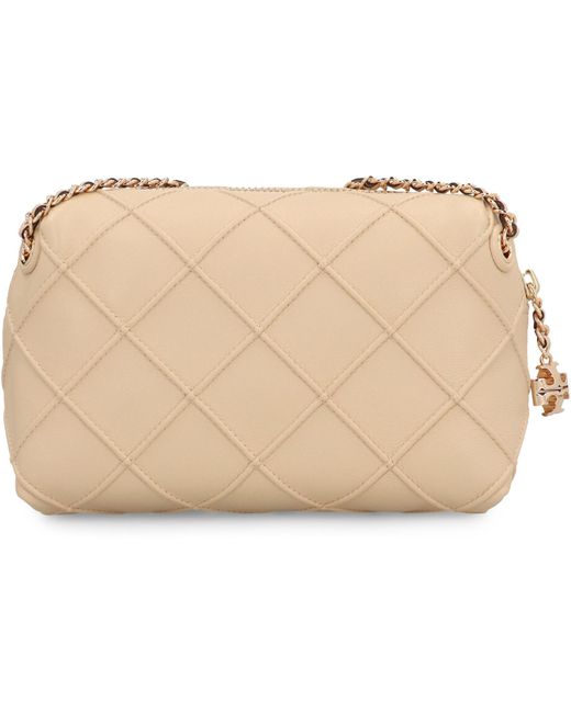 Borsa a tracolla Fleming in pelle di Tory Burch in Natural