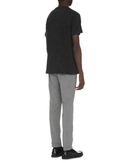 T-shirt girocollo in cotone di Polo Ralph Lauren in Black da Uomo