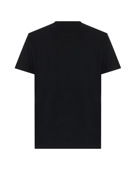 Valentino Garavani Black Cotton T-Shirt With Logo for men