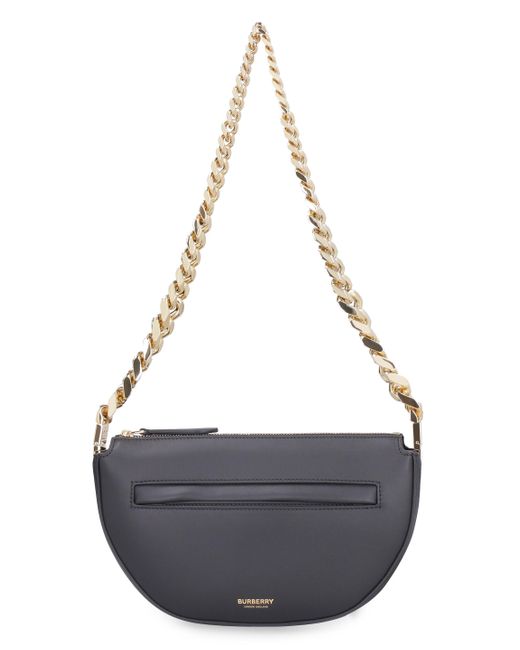 Burberry Olympia Mini Leather Shoulder Bag in Black Lyst