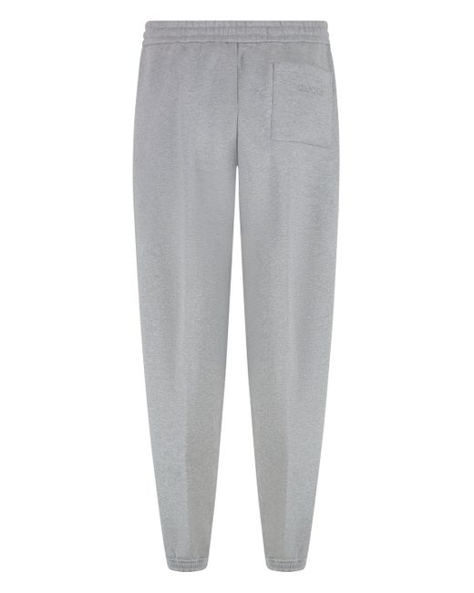 Pantaloni in felpa con banda a contrasto di Gucci in Gray da Uomo
